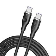モスシリーズ(Eマーカー)シリコン 充電ケーブル USB-C&USB-C 100W ブラック 1.8m C2146