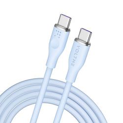 モスシリーズ（Eマーカー）シリコン 充電ケーブル USB-C＆USB-C 100W ブルー 1.8m C2147