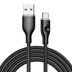 モスシリーズシリコン 充電ケーブル USB-C＆USB-A 60W ブラック 1.8m C2126