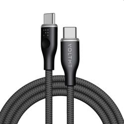 ラグシリーズナイロン 充電ケーブル USB-C＆USB-C 60W ブラック 1m C2158