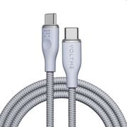 ラグシリーズナイロン 充電ケーブル USB-C&USB-C 60W グレー 1m C2161