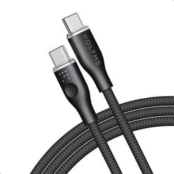 ラグシリーズ（Eマーカー）ナイロン 充電ケーブル USB-C＆USB-C 100W ブラック 1m C2166
