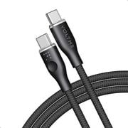 ラグシリーズ(Eマーカー)ナイロン 充電ケーブル USB-C&USB-C 100W ブラック 1m C2166