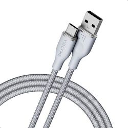 ラグシリーズナイロン 充電ケーブル USB-A＆USB-C 60W グレー 1m C2153