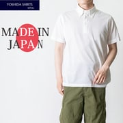 2021-P2/white/l [給水速乾半袖ニットポロシャツ ボタンダウン 日本製 ホワイト Lサイズ]
