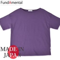 fl23ss-015m/darkpurple/l [コットン100％ボートネックTシャツ 日本製 ダークパープル Lサイズ]