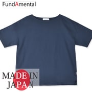 fl23ss-015m/navy/l [コットン100％ボートネックTシャツ 日本製 ネイビー Lサイズ]