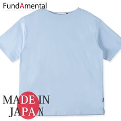 fl23ss-015m/sax/xl [コットン100％ボートネックTシャツ 日本製 サックス XLサイズ]