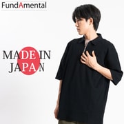 fl24ss-003/black/xl [ハーフジップ半袖ポロシャツ 日本製 ブラック XLサイズ]