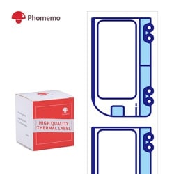 Phomemo M110用 感熱式ラベルシールロール 1本（100枚/1本） 長方形（W：50×H：80mm） ダイカット角型 バス PH-XP5080-100A
