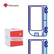 Phomemo M110用 感熱式ラベルシールロール 1本(100枚/1本) 長方形(W:50×H:80mm) ダイカット角型 バス PH-XP5080-100A