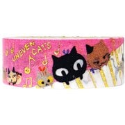 きらぴかマスキングテープ Uneven Cats ks-dt-10265