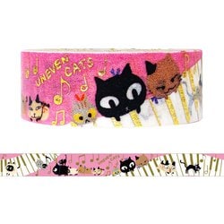 ヒグチユウコ　　猫　角缶　ラデュレ　　マスキングテープ　ネコ/キノコ　メモ ヒグチユウコ 猫 角缶 ラデュレ マスキングテープ ネコ/キノコ メモ