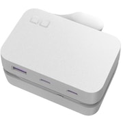 電源タップ Polaris CUBE Built in Cable USB付 AC×2/USB-C×2/USB-A×1 55cmケーブル スイングプラグ ホワイト CIO-PCBC67W2C1A-WH