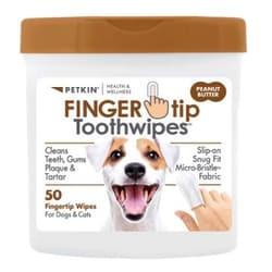 ペットキン ピーナッツバター味フィンガーティップワイプ歯用 50枚入
