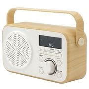 ラジオ付手元スピーカー 木聲(きこえ)AC電源/乾電池 ホワイト DTS-WS230-WH