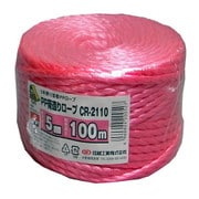 PP荷造りロープ 約5mm×100M赤 CR2110
