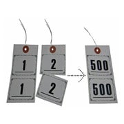連番荷札NO.1～500（500枚） W55×H105mm