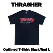 Outlined T-Shirt Black/Red L [メンズTシャツ 並行輸入品]