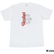 RL-039M-WH [ローライ 公式プロダクト さらさら着心地Tシャツ ROLLEIFLEX＋ロゴ ホワイト 男女兼用 Mサイズ]