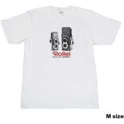 RL-040M-WH [ローライ 公式プロダクト さらさら着心地Tシャツ TWIN-ROLLEIFLEX ホワイト 男女兼用 Mサイズ]