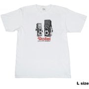 RL-040L-WH [ローライ 公式プロダクト さらさら着心地Tシャツ ROLLEIFLEX ホワイト 男女兼用 Lサイズ]