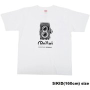 T-ROLLEIFLEX-WH S [ローライ 公式プロダクト 伸縮しにくい綿100％Tシャツ ROLLEIFLEX ホワイト 男女兼用 S/KIDS（160cm）]