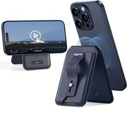 Geo Wallet Stand HaloLock - Blue Titanium [Find My機能付きMagSafe対応レザーウォレット]