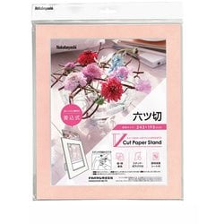 Vカットペーパースタンド/差込式/六ツ切/ピンク VPS-6P-P