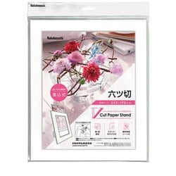 Vカットペーパースタンド/差込式/六ツ切/ホワイト VPS-6P-W