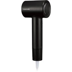 ヘアドライヤー 速乾 軽量 コンパクト 1200W マイナスイオン I字型 低騒音 MODEスイッチ<HIGH-LOW-COOL-AUTO（温冷自動切換）> 切替スイッチ<TURBO-SET> ラク抜きプラグ ブラック TD760A-K