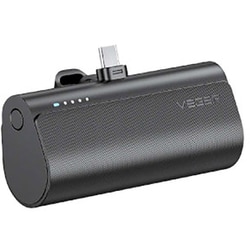 USB Type-C コードレス ミニ パワーバンク 5000mAh PD20W出力 ブラック UQ-PlugON-C