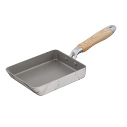MARBLE KITCHEN エッグパン（卵焼き器） ガス火専用 13×18cm 大理石柄 ホワイト NX-105