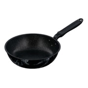 MARBLE KITCHEN 深型 フライパン 24cm ガス火専用 大理石柄 ブラック NX-114