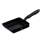 MARBLE KITCHEN エッグパン(卵焼き器) ガス火専用 13×18cm 大理石柄 ブラック NX-115