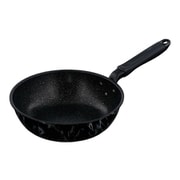 MARBLE KITCHEN 深型 フライパン 24cm IH/ガス火対応 大理石柄 ブラック NX-134