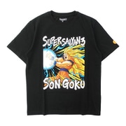 22863218 ドラゴンボールZ 悟空 かめはめ波 半袖 TシャツBLACK XLサイズ [キャラクターグッズ]