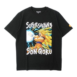 22863218 ドラゴンボールZ 悟空 かめはめ波 半袖 TシャツBLACK 3Lサイズ [キャラクターグッズ]