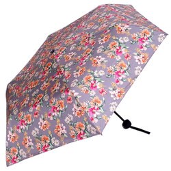 プリマベーラ 折り畳み傘 晴雨兼用 花柄 グレー BA059600