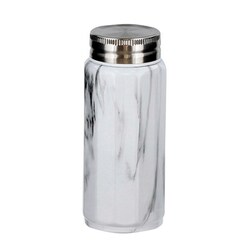 MARBLE KITCHEN マグボトル スクリュー 保冷/保温対応 真空二重構造 340ml 大理石柄 ホワイト NX-161