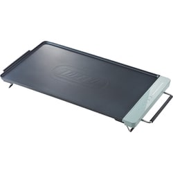 スリムグリルプレート 収納時厚さ約3cm ペールアクア K-GP2-PA