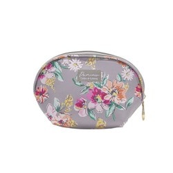 BA059778 [プリマベーラ シェルポーチ 花柄 グレー]