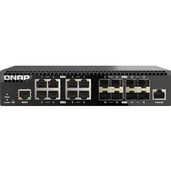 SMB/SOHO高速ネットワーク環境向け ハーフワイドラックマウント 16ポート10GbE Layer 2 ウェブ・マネージドスイッチ QSW-M3216R-8S8T
