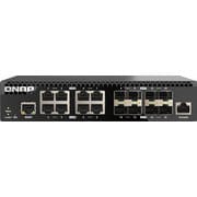 SMB/SOHO高速ネットワーク環境向け ハーフワイドラックマウント 16ポート10GbE Layer 2 ウェブ・マネージドスイッチ QSW-M3216R-8S8T