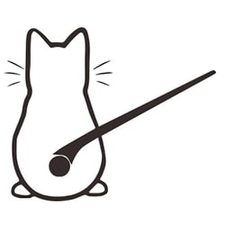 AW-SCCAT-BK [スクラッチリアキャットステッカー BK]