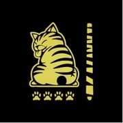 AW-SCBACAST-YE [スクラッチバックキャットステッカー YE]