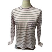 ハイネックボーダー長袖Tシャツ JT-CS351 ピンクxトップグレー Mサイズ [アウトドア カットソー レディース]