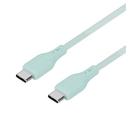 USB Type-C to USB Type-C シリコンケーブル アイスミントブルー OWL-CBSRCC15-IB