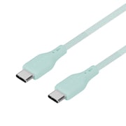 USB Type-C to USB Type-C シリコンケーブル アイスミントブルー OWL-CBSRCC15-IB