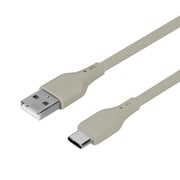 USB Type-A to USB Type-C シリコンケーブル ミストグレー OWL-CBSRCA15-MGY